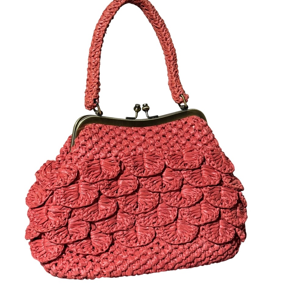 Patricia Nash Laureana Frame Scalloped Raffia Bag - Picture 5 of 7